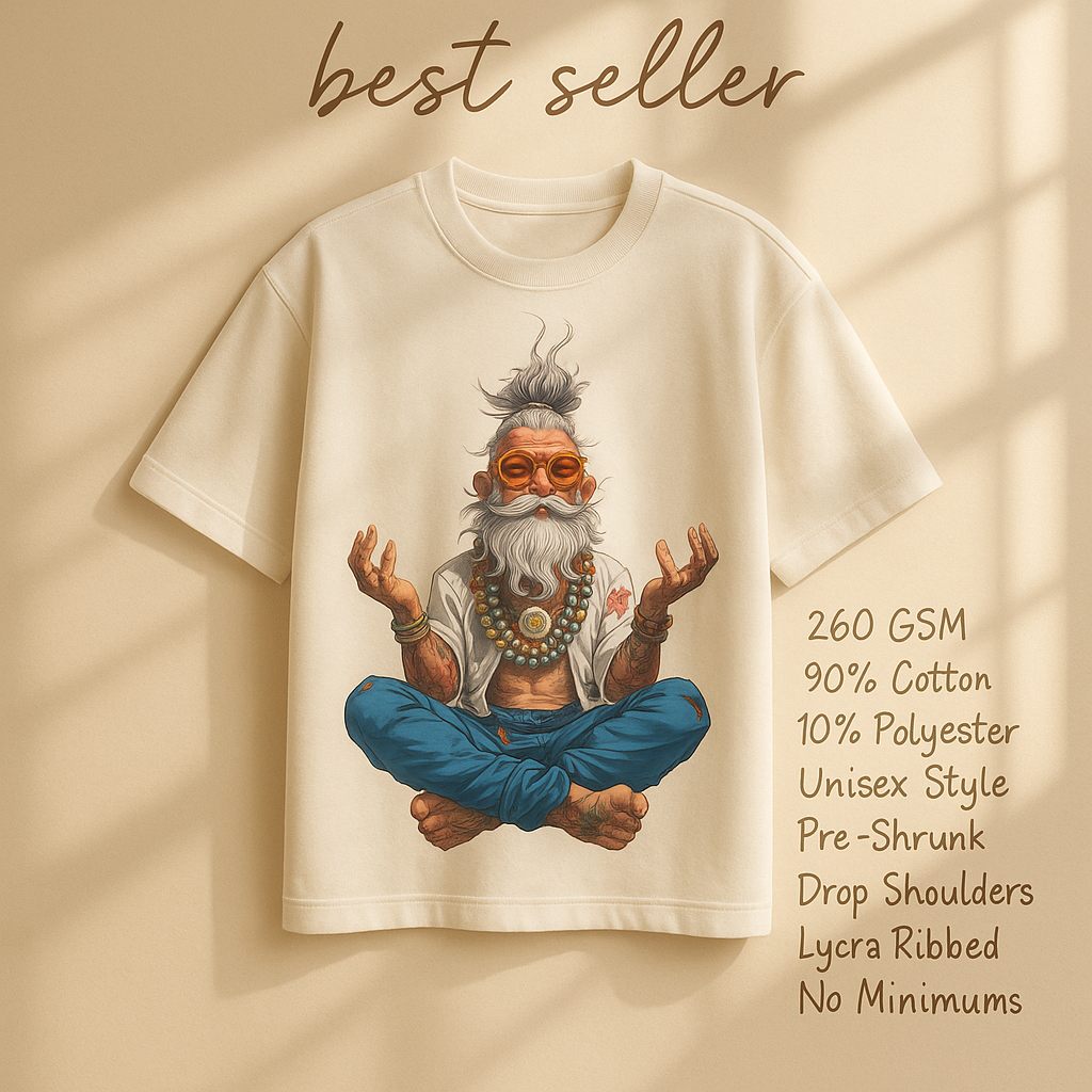 Zenith- Unisex Terry Oversized Tee